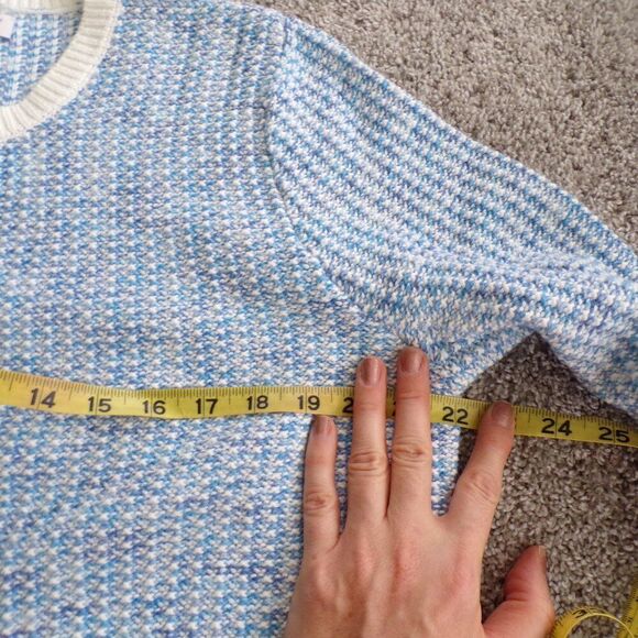 NWT J crew blue and white tweed cardigan L - Picture 6 of 10